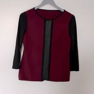 One (Italy) fitted maroon/black top IT44, US 8